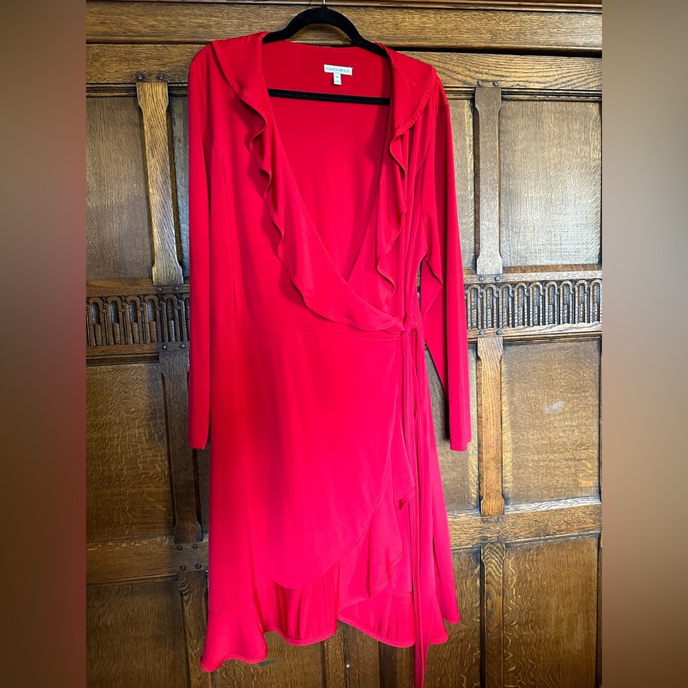 Fashion Bug Red Wrap Dress